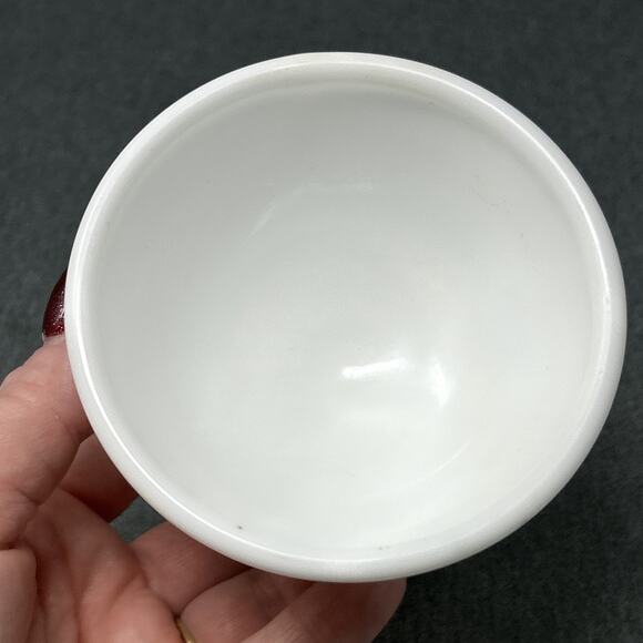 Vintage Milk Glass Candy Dish Covered Pedestal Pressed Glass Starburst SEE VIDEO - Picture 9 of 10